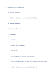 Political Law Course Outline