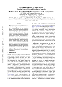 Multi-task Learning for Multi-modal Emotion & Sentiment Analysis