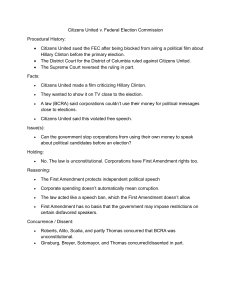 Citizens United v. FEC: Supreme Court Ruling on Campaign Finance