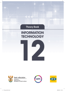 Information Technology Theory Book Grade 12 - CAPS Curriculum