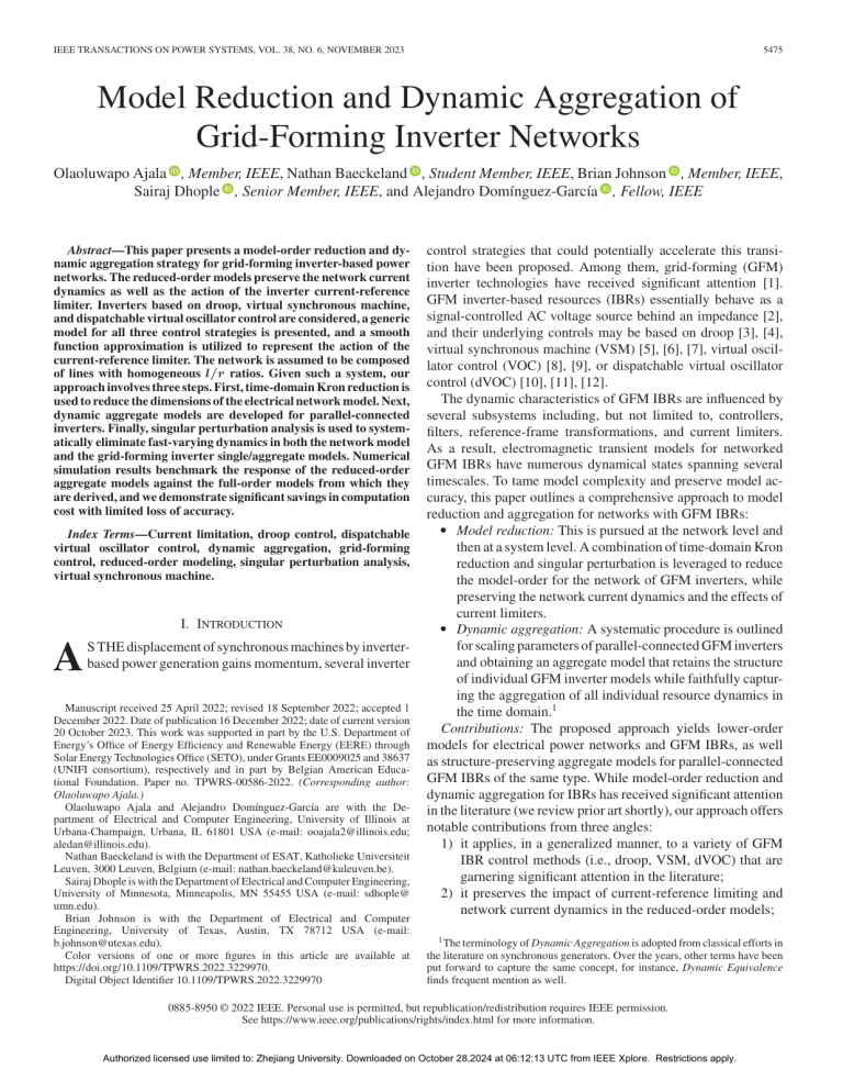 Model Reduction & Dynamic Aggregation of Grid-Forming Inverter Networks