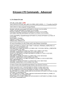 Ericsson LTE Commands - Advanced Reference