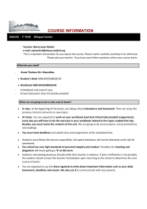 1st Year English Course Information - IES Jos&eacute; Saramago