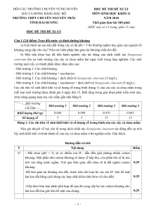 11th Grade Biology Exam Answer Key 2018 - Plant Physiology