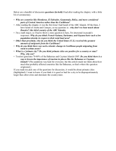Central America & Caribbean Discussion Questions: Geography, Demographics