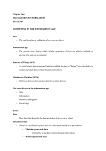 MIS: Information Age, Data, and Business Intelligence