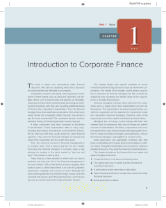 Corporate Finance: Investment & Value Maximization