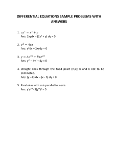 Differential Equations Sample Problems & Answers