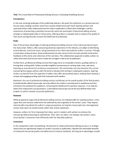 Professional Editing Services: Elevating Publishing Success