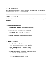 Problem Solving, Algorithms, IPO Charts & Pseudocode Guide