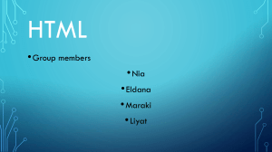 Introduction to HTML Presentation