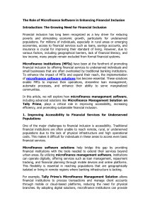 Microfinance Software: Enhancing Financial Inclusion