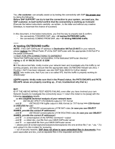 SAP Connectivity Test Guide: Outbound & Inbound Traffic Troubleshooting