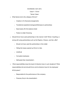 Enron Case Study Analysis: Collapse & Ethical Issues