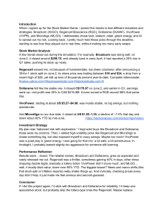 Stock Market Game: Investment Strategy & Performance Analysis