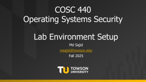 COSC 440 Operating Systems Security Lab Environment Setup Guide
