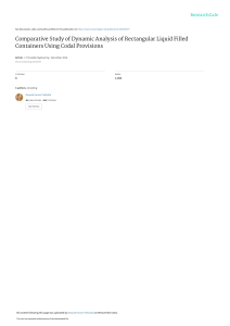 Seismic Analysis of Liquid Filled Tanks