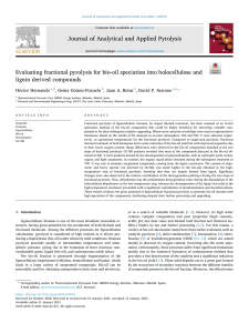 Fractional Pyrolysis for Bio-Oil Speciation: Holocellulose & Lignin Compounds