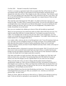 Parental Covenant: Inner Work, Self-Awareness & Emotional Healing