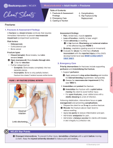 Fractures & Musculoskeletal Injuries Cheat Sheet
