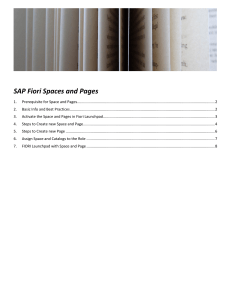 SAP Fiori Spaces and Pages Configuration Guide