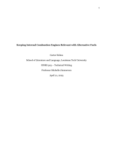 Alternative Fuels for Internal Combustion Engines Report