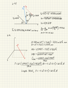 C&aacute;lculos de Vectores de Fuerza y Geometr&iacute;a de Coordenadas