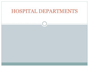 Hospital Departments, Medical Equipment, and Etiquette Guide