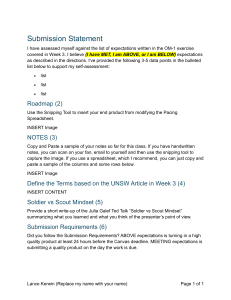 Assignment Template: Self-Assessment & Coursework