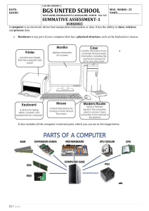 Computer Basics Worksheet: Hardware, Software, MS Word & PowerPoint