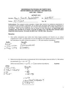 Actividad 10.3 F&iacute;sica II: Problemas de Electromagnetismo