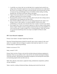 College Success & Career Research: Aerospace Engineering Technician