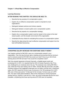 Effective Compensation Systems: A Road Map for Organizations