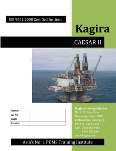 CAESAR II Piping Stress Analysis Course Book
