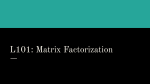 Matrix Factorization: Concepts, SVD, NMF & NLP Applications