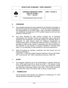 VFD Standard: Steel Industry - Up to 690V | IPSS 1-10-035-12