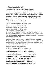 Is Expedia actually fully refundable (Ask-For-Refunds-Agent)