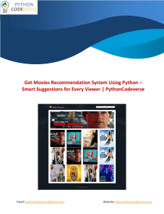 Get Movies Recommendation System Using Python