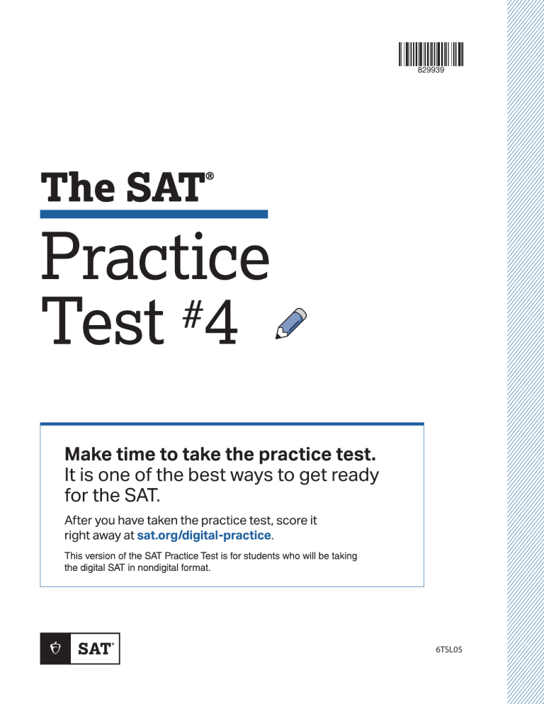 SAT Practice Test #4: Reading and Writing Module for Digital SAT Prep