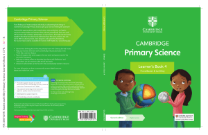 Cambridge Primary Science Learner's Book 4 | Fiona Baxter & Liz Dilley