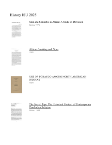 History ISU 2025: Cannabis, Tobacco, and Pipes in Global Context