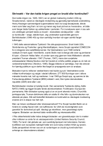 Den Kolde Krig: Brud eller Kontinuitet? Berlinblokadeanalyse