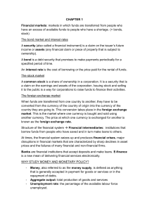 Introduction to Financial Markets, Money, and Monetary Policy