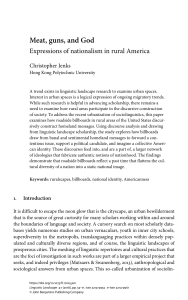 Nationalism in Rural America: Linguistic Landscape of Billboards