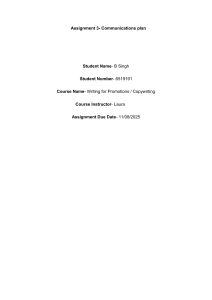 Baskin-Robbins Communications Plan: Marketing Strategy & Loyalty