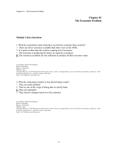 The Economic Problem: Scarcity, Choice, and Trade