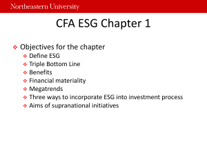 CFA ESG Chapter 1: Objectives and Key Concepts