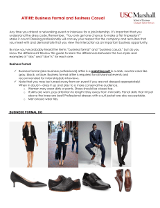 Business Formal & Casual Attire Guide | USC Marshall