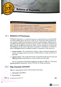 Balance of Payments: Economics Textbook Excerpt