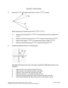 Geometry Transformations Worksheet: Rotations, Reflections